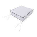|COVER ONLY| Contrast Trim Outdoor Deep Seat Cushion 24x26x6, Water Repellent, Patio Furniture Patio Cushion Slipcovers Replacement Seat Cushion Covers AD105