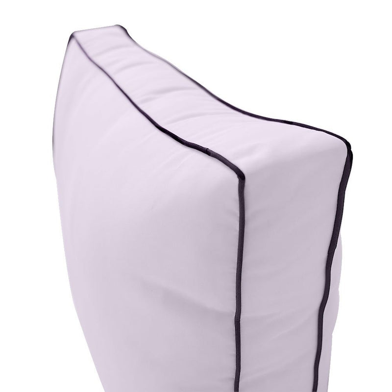 Contrast Trim Medium Size 24"x26"x6" Outdoor Deep Seat Cushion, Water Repellent, Patio Deep Seat Backrest Cushion Insert & Cover Set AD107