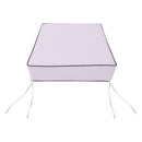 |COVER ONLY| Contrast Trim Outdoor Deep Seat Cushion 24x26x6, Water Repellent, Patio Furniture Patio Cushion Slipcovers Replacement Seat Cushion Covers AD107