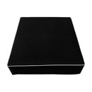 |COVER ONLY| Contrast Trim Outdoor Deep Seat Cushion 24x26x6, Water Repellent, Patio Furniture Patio Cushion Slipcovers Replacement Seat Cushion Covers AD109