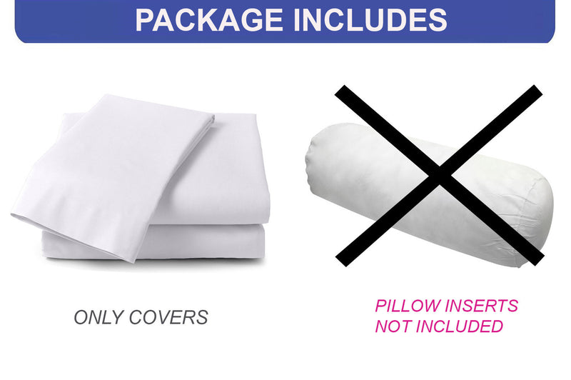 |COVER ONLY| Contrast Trim Medium Size 24x6 Outdoor Bolster Pillow Water Repellent Decorative Bolster Pillow for Porch Swing Couch Sofa Cushion Patio Furniture AD103