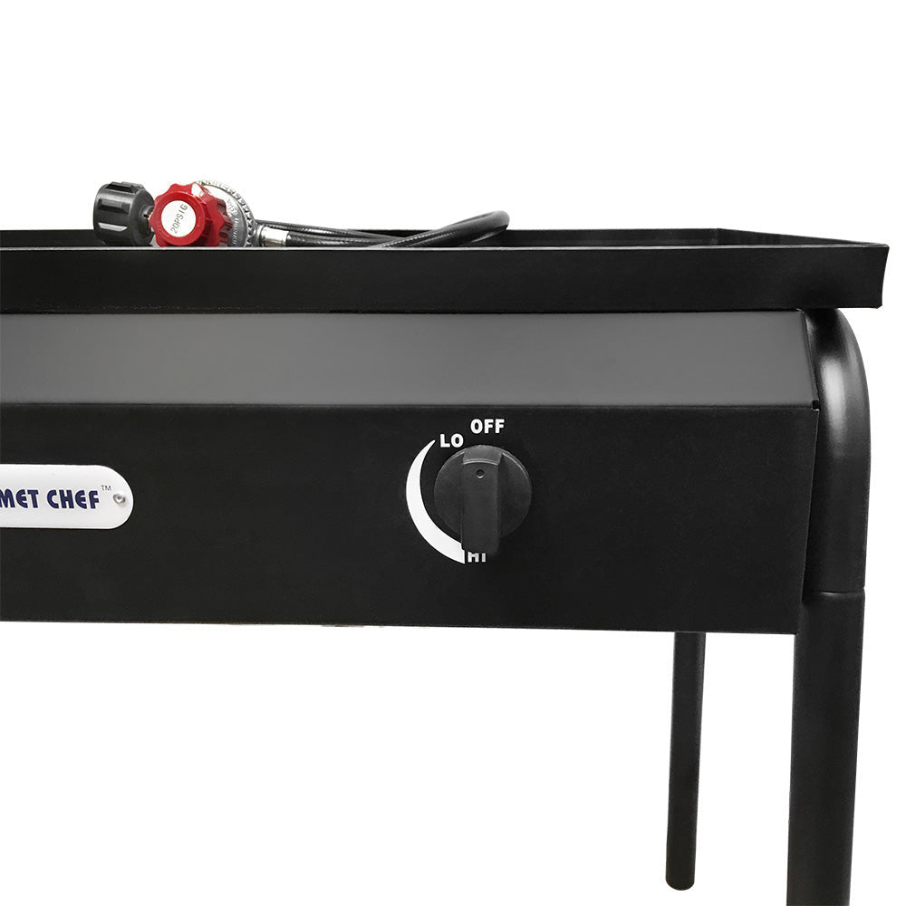 Double High Pressure Portable Propane Gas Stove Burner 75,000 BTU Auto Ignition