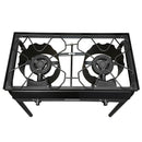 Double High Pressure Portable Propane Gas Stove Burner 75,000 BTU Auto Ignition