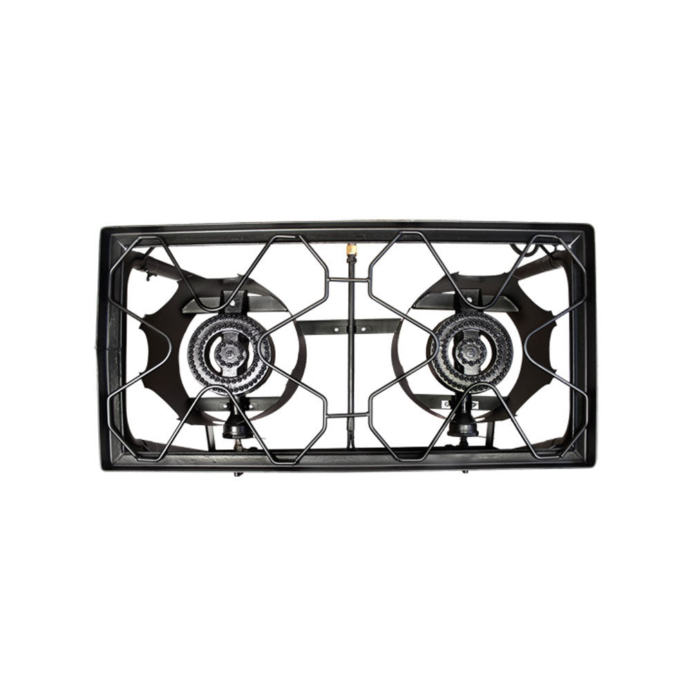 DOUBLE Portable Propane High Pressure Camp Stove Burner UL Regulator with Stand