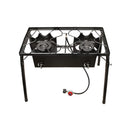 DOUBLE Portable Propane High Pressure Camp Stove Burner UL Regulator with Stand