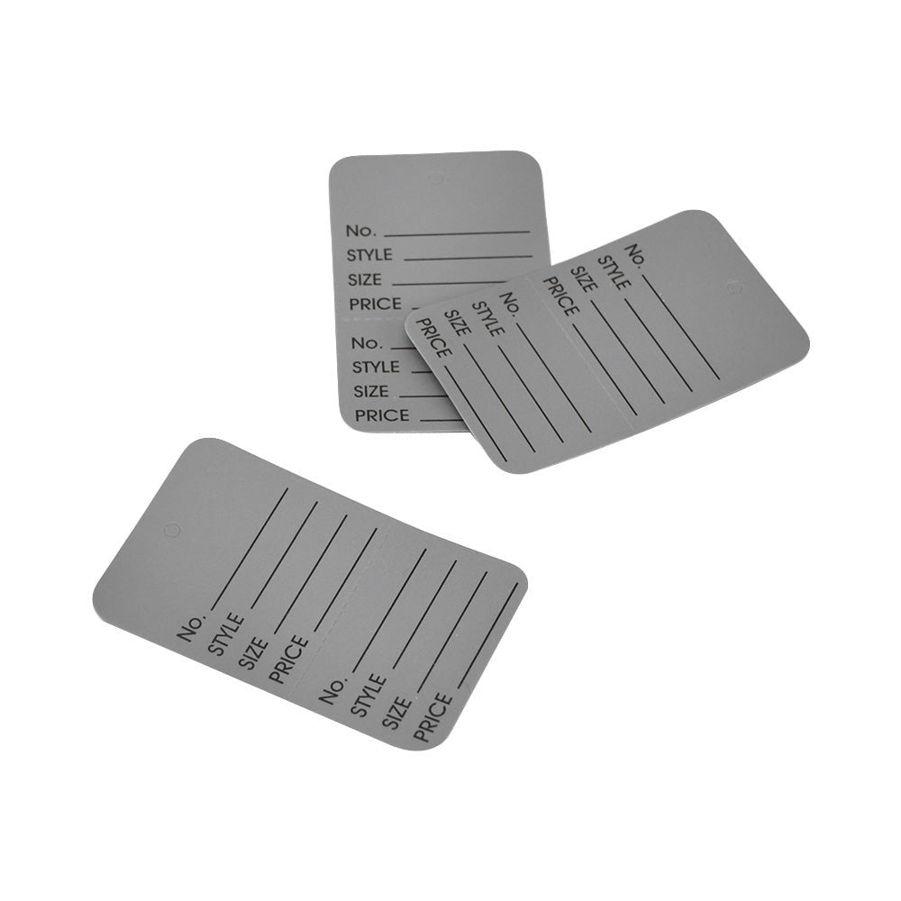 GRAY 1000 PCS Large Perforated  Hang Tags Coupon Price Paper Label Card 1-3/4" x 2-7/8"