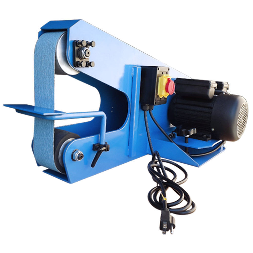 Heavy Duty 3" Belt Sander Grinder Industrial Portable Machine, 110V 1 Phase, 1680 RPM, 0.75 kW Motor for Metal & Wood Finishing