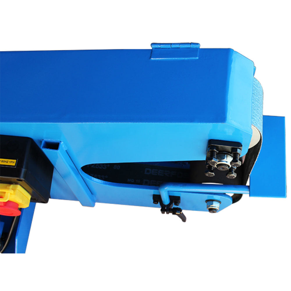 Heavy Duty 3" Belt Sander Grinder Industrial Portable Machine, 110V 1 Phase, 1680 RPM, 0.75 kW Motor for Metal & Wood Finishing