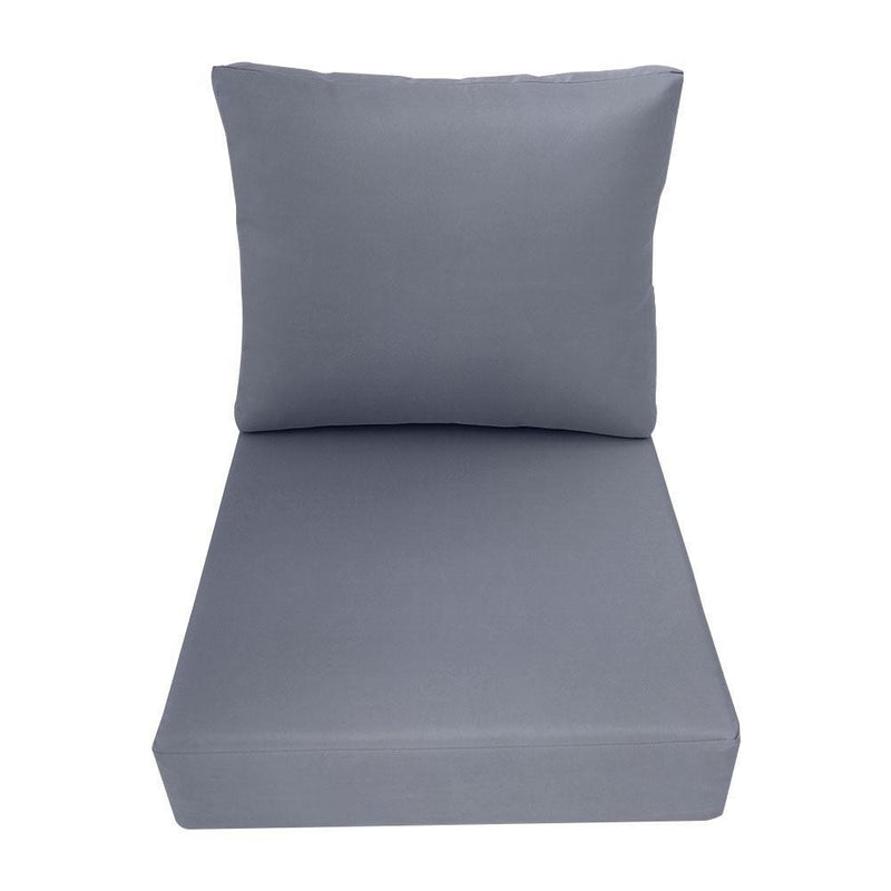 |COVER ONLY| Knife Edge Outdoor Deep Seat Cushion 26x30x6, Water Repellent, Patio Furniture Patio Cushion Slipcovers Replacement Seat Cushion Covers AD001