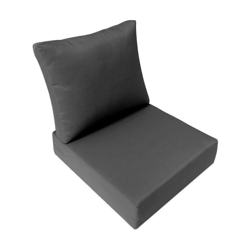 |COVER ONLY| Knife Edge Outdoor Deep Seat Cushion 26x30x6, Water Repellent, Patio Furniture Patio Cushion Slipcovers Replacement Seat Cushion Covers AD003