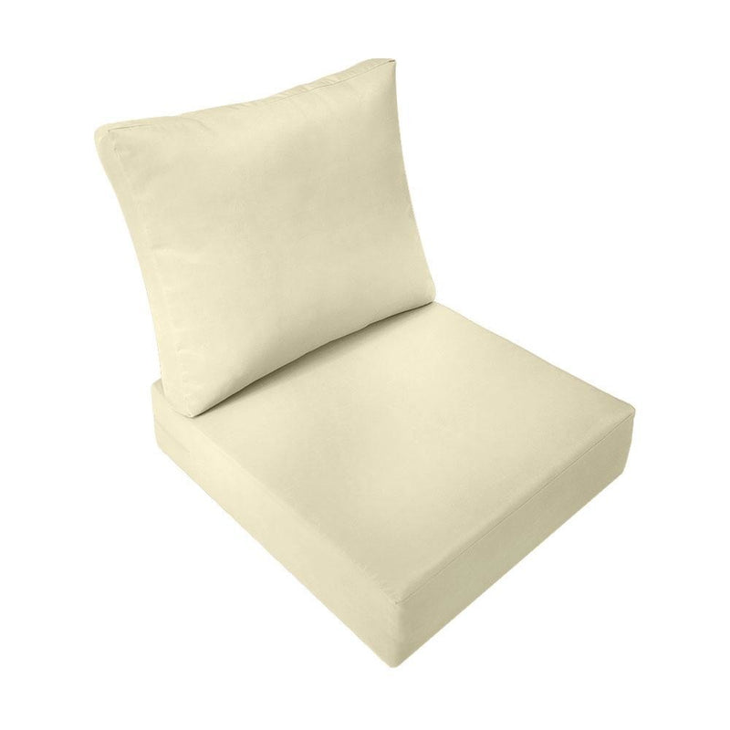 |COVER ONLY| Knife Edge Outdoor Deep Seat Cushion 26x30x6, Water Repellent, Patio Furniture Patio Cushion Slipcovers Replacement Seat Cushion Covers AD005