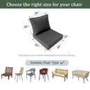 Knife Edge Large Size 26"x30"x6" Outdoor Deep Seat Cushion, Water Repellent, Patio Deep Seat Backrest Cushion Insert & Cover Set AD103