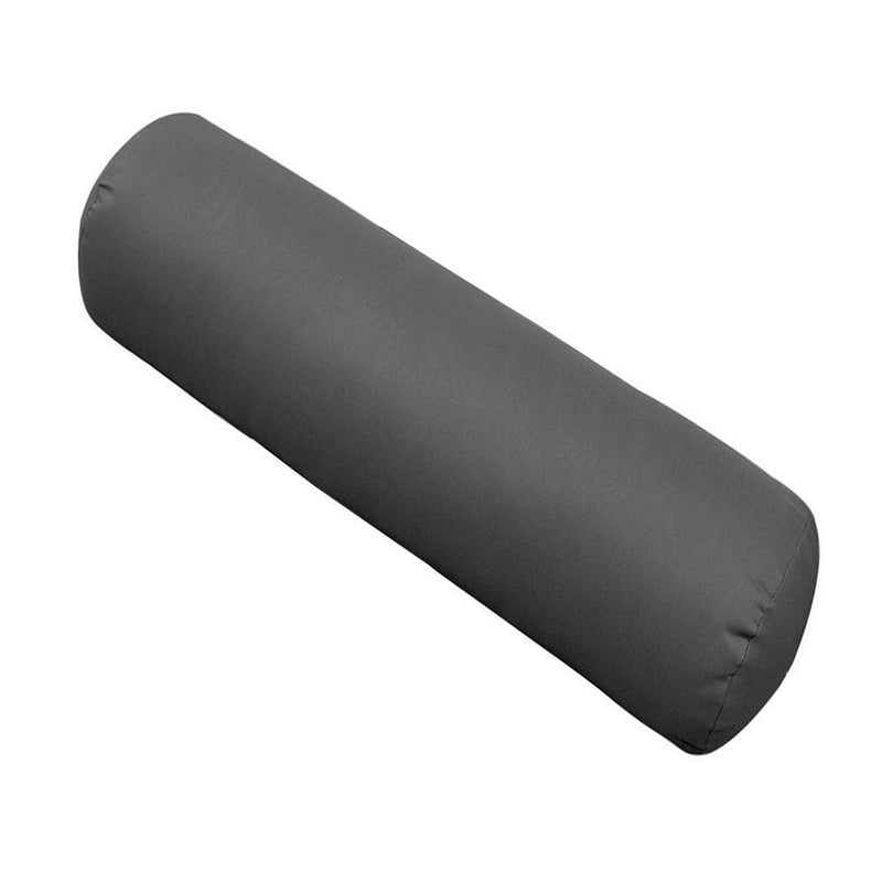 |COVER ONLY| Knife Edge Large Size 26x6 Outdoor Bolster Pillow Water Repellent Decorative Bolster Pillow for Porch Swing Couch Sofa Cushion Patio Furniture AD003