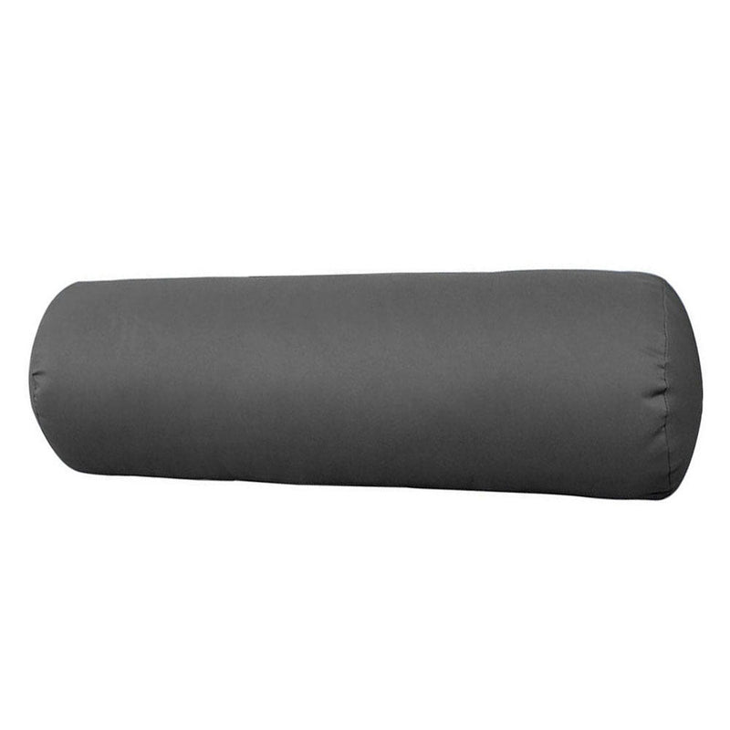 |COVER ONLY| Knife Edge Large Size 26x6 Outdoor Bolster Pillow Water Repellent Decorative Bolster Pillow for Porch Swing Couch Sofa Cushion Patio Furniture AD003