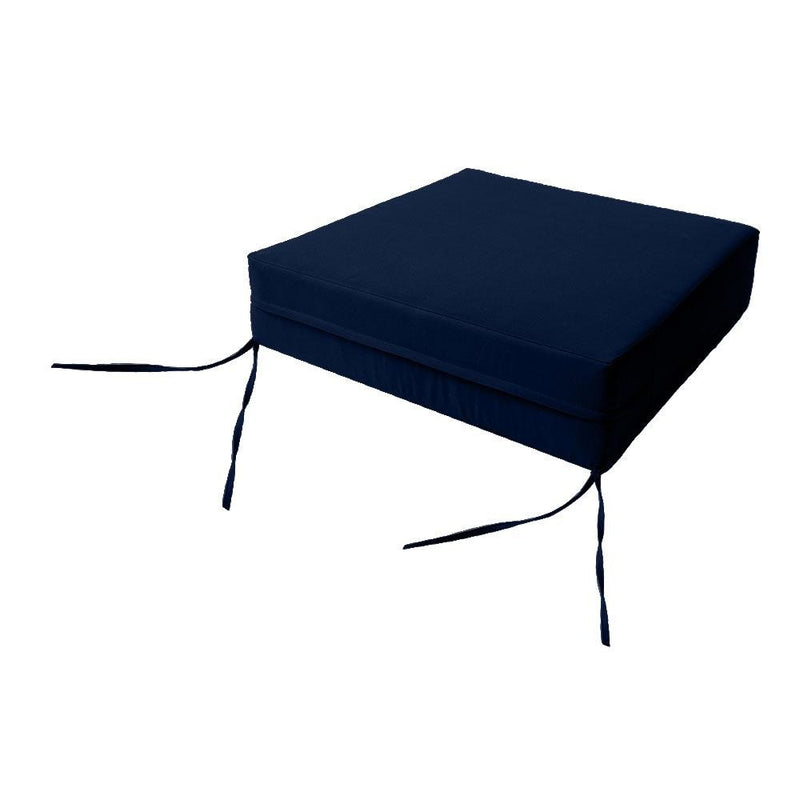 |COVER ONLY| Knife Edge Outdoor Deep Seat Cushion 24x26x6, Water Repellent, Patio Furniture Patio Cushion Slipcovers Replacement Seat Cushion Covers AD101