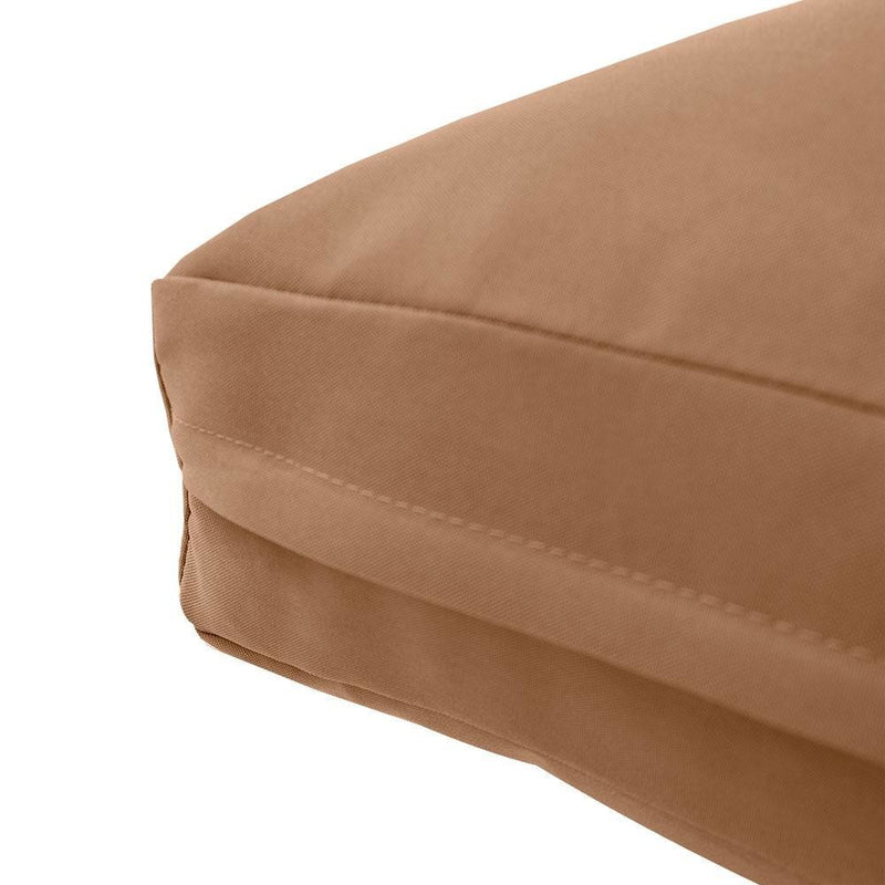 |COVER ONLY| Knife Edge Outdoor Deep Seat Cushion 24x26x6, Water Repellent, Patio Furniture Patio Cushion Slipcovers Replacement Seat Cushion Covers AD104