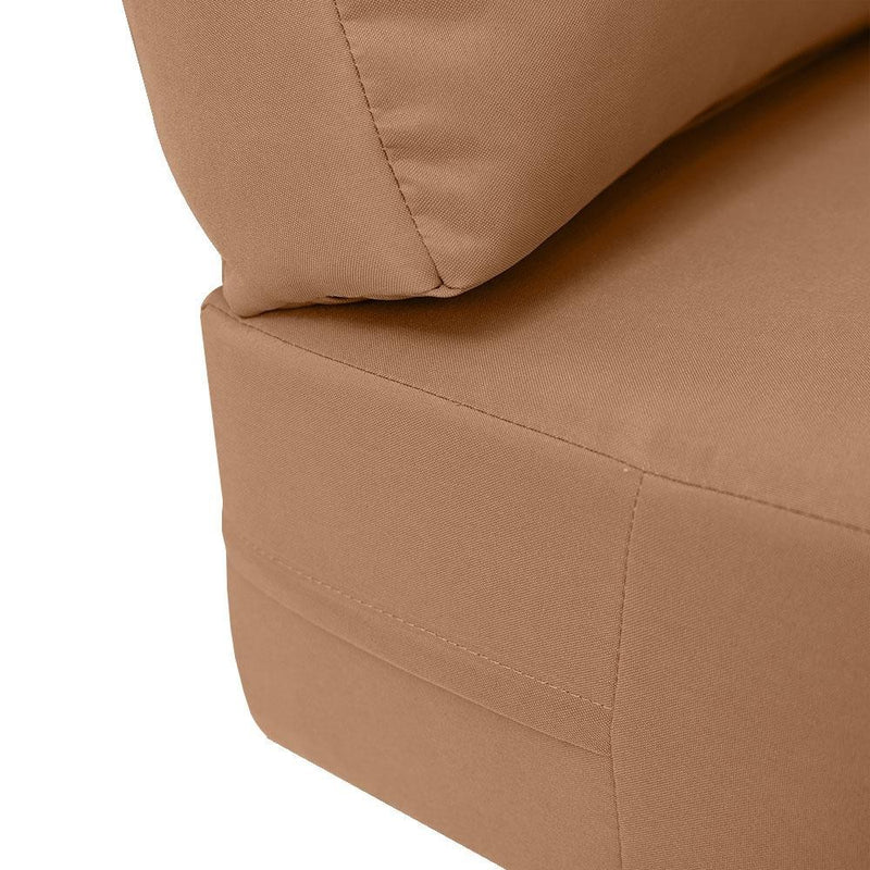 |COVER ONLY| Knife Edge Outdoor Deep Seat Cushion 24x26x6, Water Repellent, Patio Furniture Patio Cushion Slipcovers Replacement Seat Cushion Covers AD104