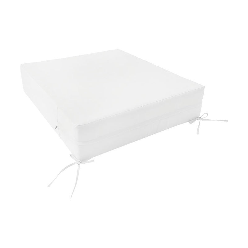 Knife Edge Medium Size 24"x26"x6" Outdoor Deep Seat Cushion, Water Repellent, Patio Deep Seat Backrest Cushion Insert & Cover Set AD106