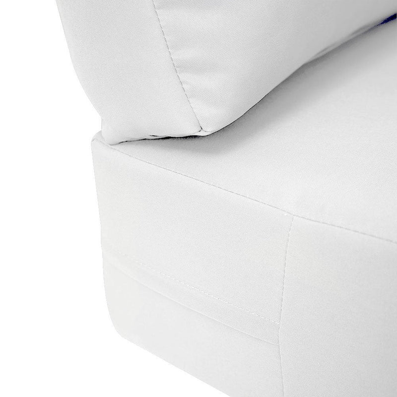 Knife Edge Medium Size 24"x26"x6" Outdoor Deep Seat Cushion, Water Repellent, Patio Deep Seat Backrest Cushion Insert & Cover Set AD106