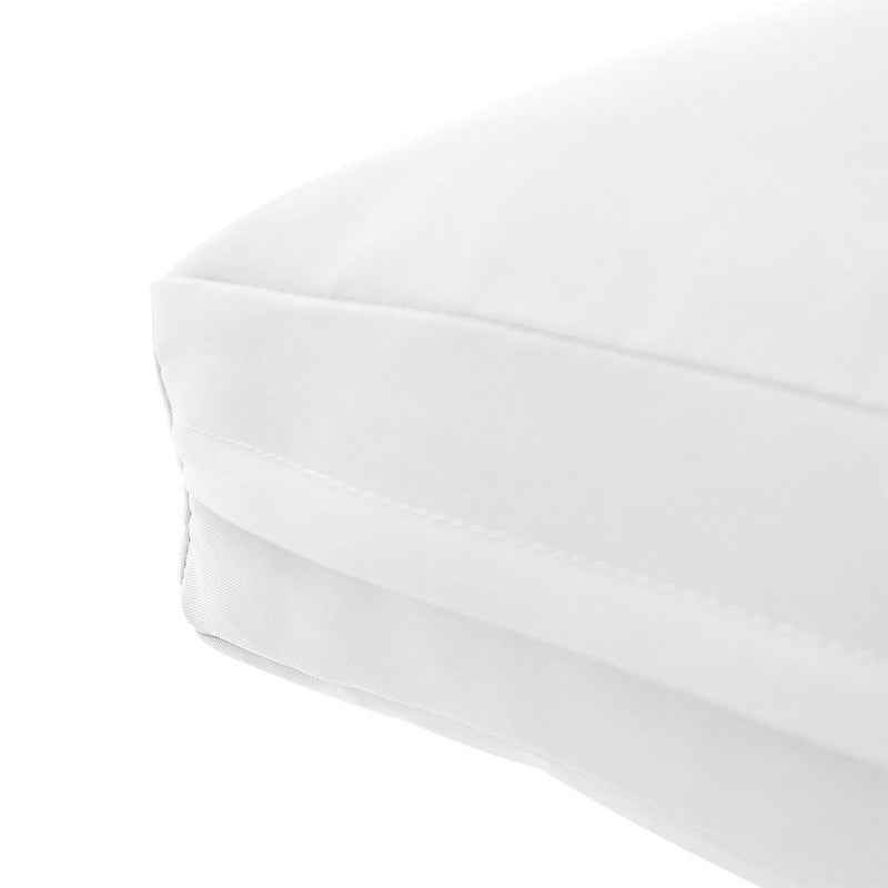Knife Edge Medium Size 24"x26"x6" Outdoor Deep Seat Cushion, Water Repellent, Patio Deep Seat Backrest Cushion Insert & Cover Set AD106