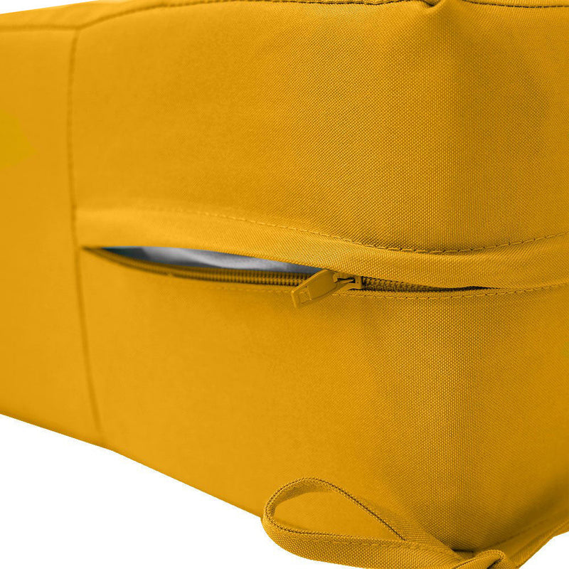 Knife Edge Medium Size 24"x26"x6" Outdoor Deep Seat Cushion, Water Repellent, Patio Deep Seat Backrest Cushion Insert & Cover Set AD108