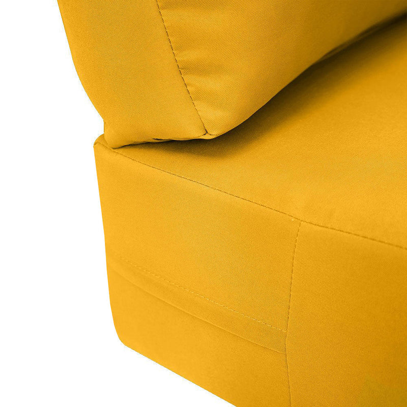 Knife Edge Medium Size 24"x26"x6" Outdoor Deep Seat Cushion, Water Repellent, Patio Deep Seat Backrest Cushion Insert & Cover Set AD108