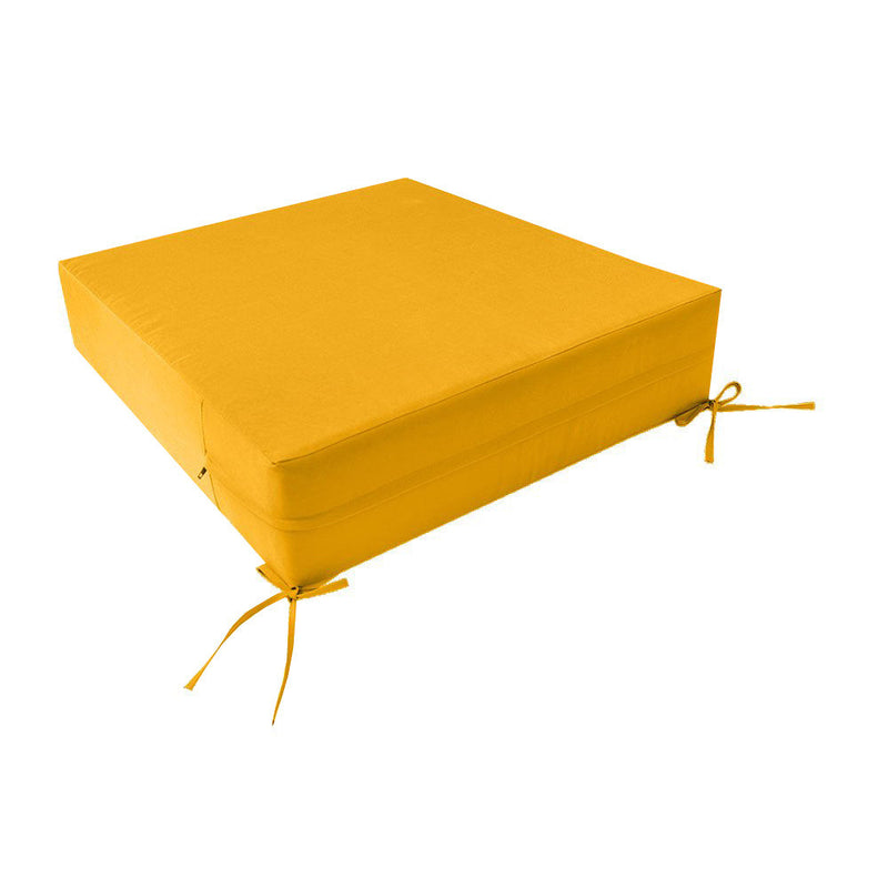 Knife Edge Medium Size 24"x26"x6" Outdoor Deep Seat Cushion, Water Repellent, Patio Deep Seat Backrest Cushion Insert & Cover Set AD108