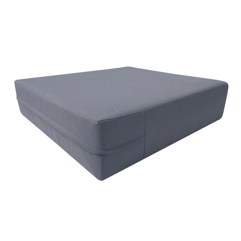 |COVER ONLY| Medium Size 24x26x6 Knife Edge Outdoor Deep Seat Backrest Cushion with Bolster, Water Repellent, Patio Cushion Slipcovers Replacement AD001