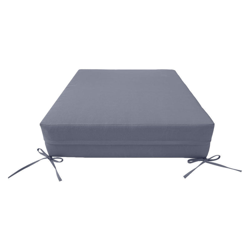 |COVER ONLY| Medium Size 24x26x6 Knife Edge Outdoor Deep Seat Backrest Cushion with Bolster, Water Repellent, Patio Cushion Slipcovers Replacement AD001