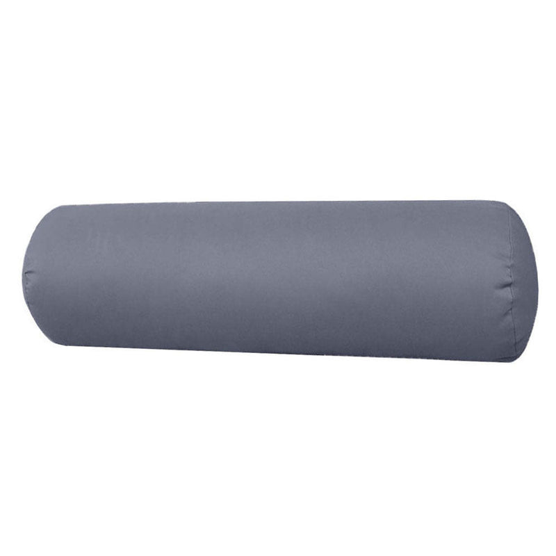 |COVER ONLY| Knife Edge Medium Size 24x6 Outdoor Bolster Pillow Water Repellent Decorative Bolster Pillow for Porch Swing Couch Sofa Cushion Patio Furniture AD001