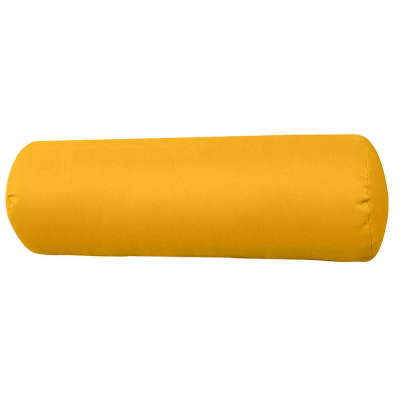 Knife Edge Medium Size 24x6 Outdoor Bolster Pillow Water Repellent Decorative Bolster Pillow Insert and Cover Set For Patio Daybed Porch Swing AD108