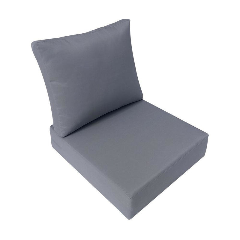 |COVER ONLY| Knife Edge Outdoor Deep Seat Cushion 23x24x6, Water Repellent, Patio Furniture Patio Cushion Slipcovers Replacement Seat Cushion Covers AD001