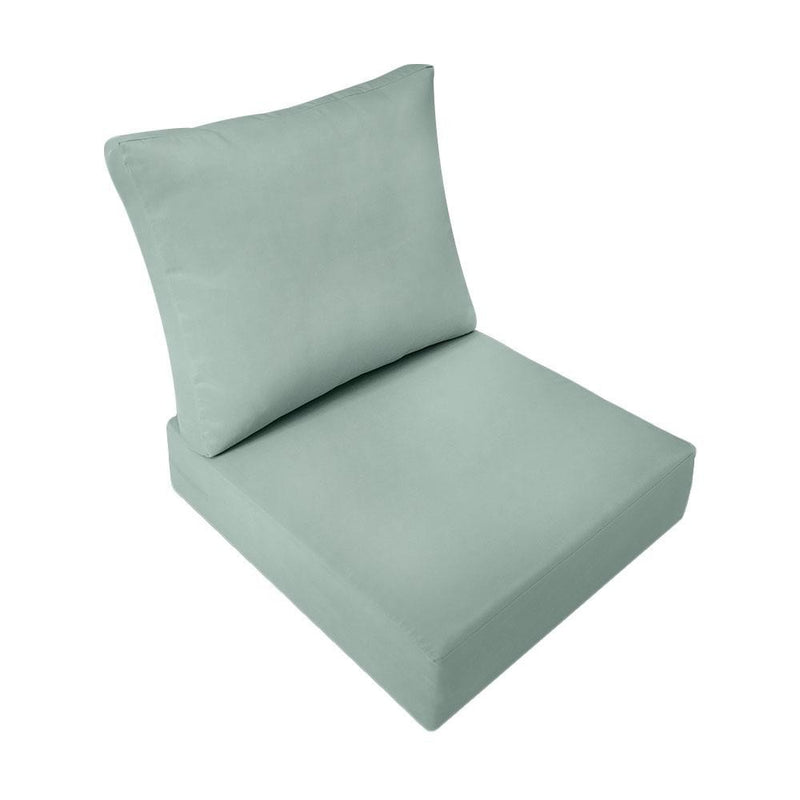 |COVER ONLY| Knife Edge Outdoor Deep Seat Cushion 23x24x6, Water Repellent, Patio Furniture Patio Cushion Slipcovers Replacement Seat Cushion Covers AD002