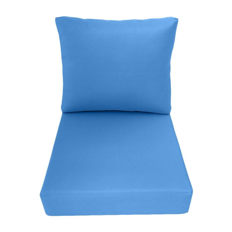 |COVER ONLY| Knife Edge Outdoor Deep Seat Cushion 23x24x6, Water Repellent, Patio Furniture Patio Cushion Slipcovers Replacement Seat Cushion Covers AD102
