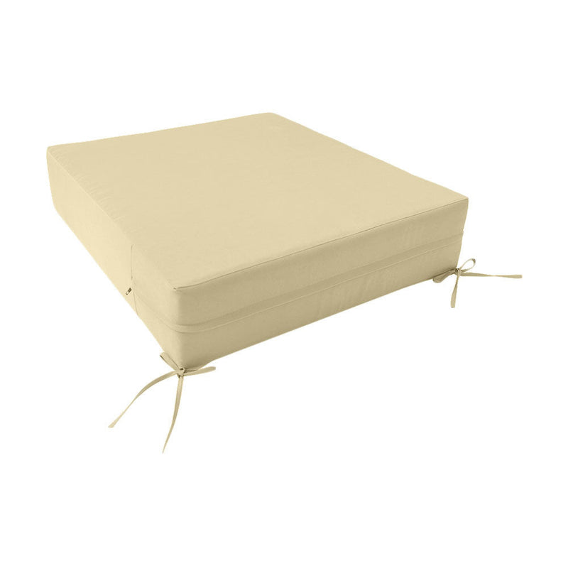 |COVER ONLY| Knife Edge Outdoor Deep Seat Cushion 23x24x6, Water Repellent, Patio Furniture Patio Cushion Slipcovers Replacement Seat Cushion Covers AD0103