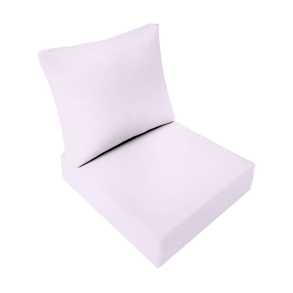 |COVER ONLY| Knife Edge Outdoor Deep Seat Cushion 23x24x6, Water Repellent, Patio Furniture Patio Cushion Slipcovers Replacement Seat Cushion Covers AD107