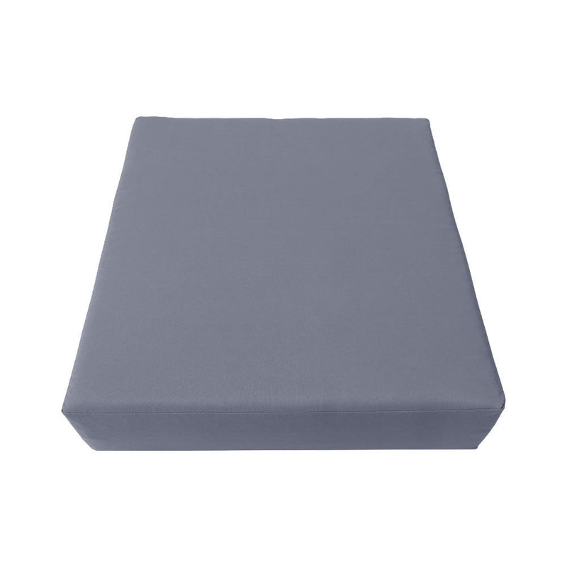 Knife Edge Small Size 23"x24"x6" Outdoor Deep Seat Cushion, Water Repellent, Patio Deep Seat Backrest Cushion Insert & Cover Set AD001