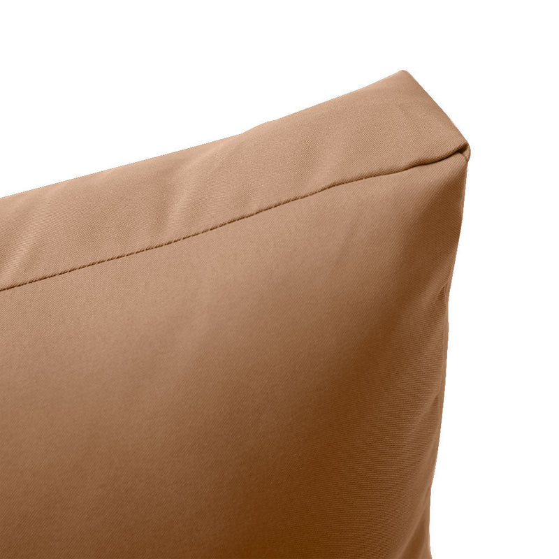 Knife Edge Small Size 23"x24"x6" Outdoor Deep Seat Cushion, Water Repellent, Patio Deep Seat Backrest Cushion Insert & Cover Set AD104