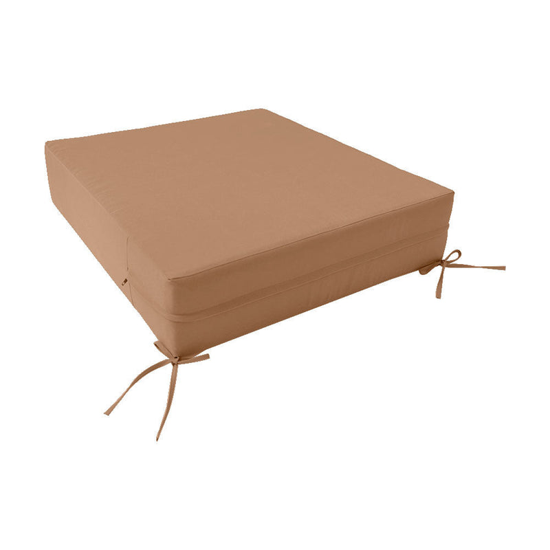 Knife Edge Small Size 23"x24"x6" Outdoor Deep Seat Cushion, Water Repellent, Patio Deep Seat Backrest Cushion Insert & Cover Set AD104