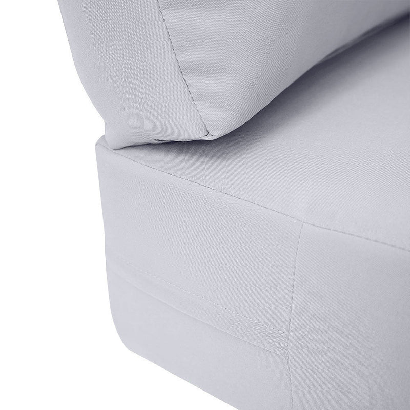 Knife Edge Small Size 23"x24"x6" Outdoor Deep Seat Cushion, Water Repellent, Patio Deep Seat Backrest Cushion Insert & Cover Set AD105
