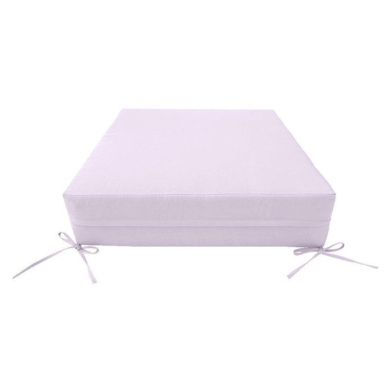 Knife Edge Small Size 23"x24"x6" Outdoor Deep Seat Cushion, Water Repellent, Patio Deep Seat Backrest Cushion Insert & Cover Set AD107