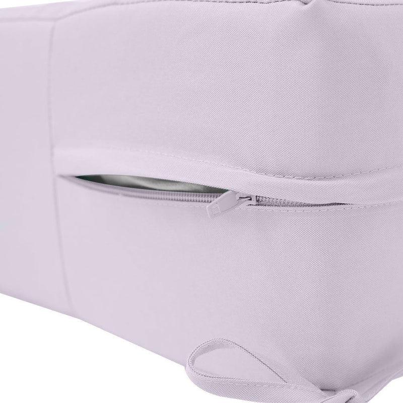 Knife Edge Small Size 23"x24"x6" Outdoor Deep Seat Cushion, Water Repellent, Patio Deep Seat Backrest Cushion Insert & Cover Set AD107