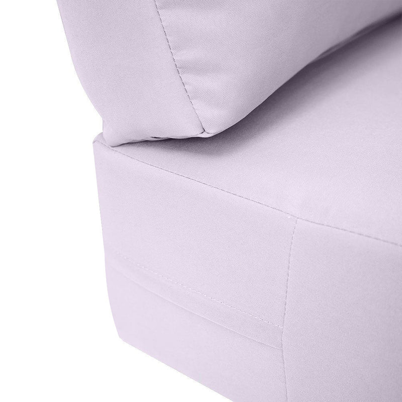 Knife Edge Small Size 23"x24"x6" Outdoor Deep Seat Cushion, Water Repellent, Patio Deep Seat Backrest Cushion Insert & Cover Set AD107