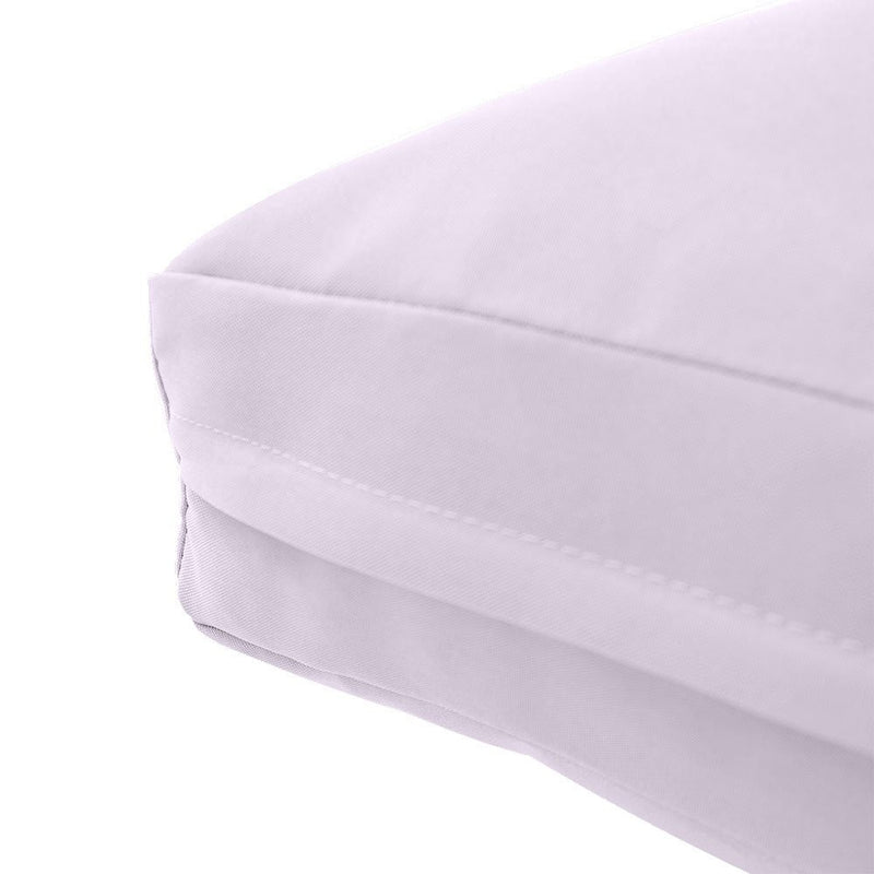 Knife Edge Small Size 23"x24"x6" Outdoor Deep Seat Cushion, Water Repellent, Patio Deep Seat Backrest Cushion Insert & Cover Set AD107