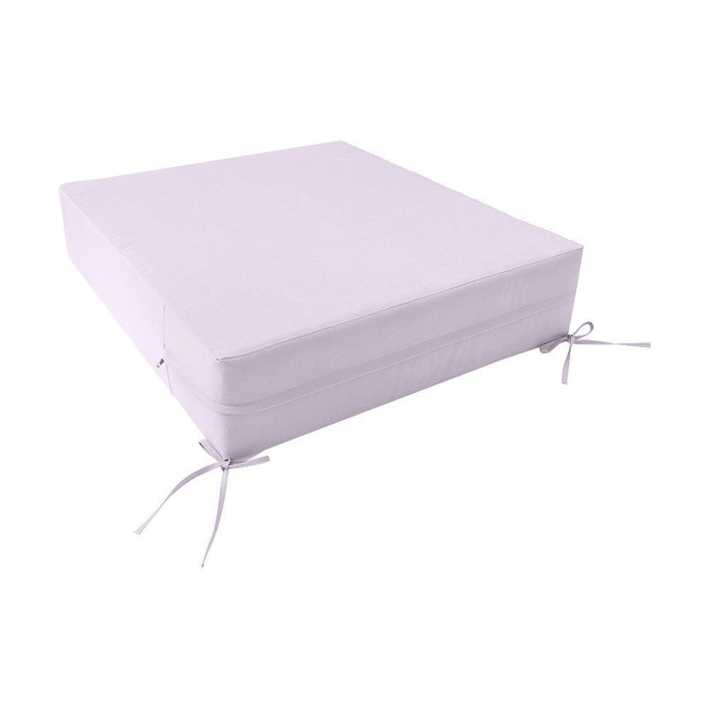Knife Edge Small Size 23"x24"x6" Outdoor Deep Seat Cushion, Water Repellent, Patio Deep Seat Backrest Cushion Insert & Cover Set AD107
