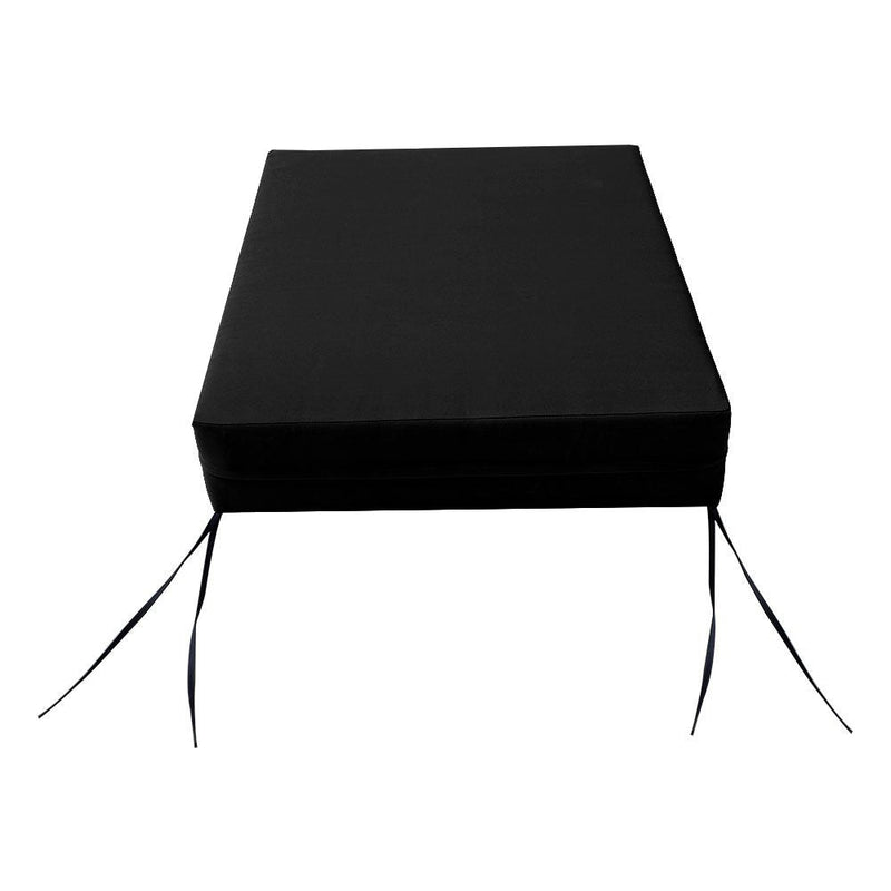 Knife Edge Small Size 23"x24"x6" Outdoor Deep Seat Cushion, Water Repellent, Patio Deep Seat Backrest Cushion Insert & Cover Set AD109