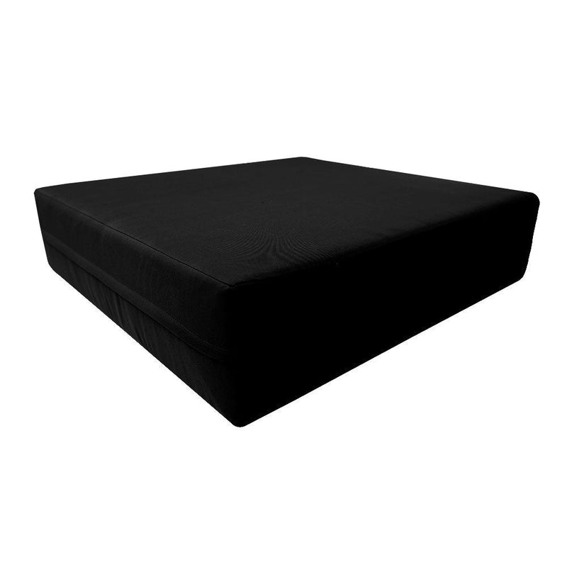 Knife Edge Small Size 23"x24"x6" Outdoor Deep Seat Cushion, Water Repellent, Patio Deep Seat Backrest Cushion Insert & Cover Set AD109