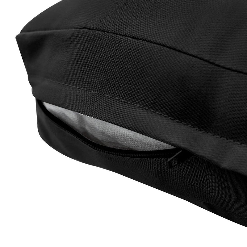Knife Edge Small Size 23"x24"x6" Outdoor Deep Seat Cushion, Water Repellent, Patio Deep Seat Backrest Cushion Insert & Cover Set AD109