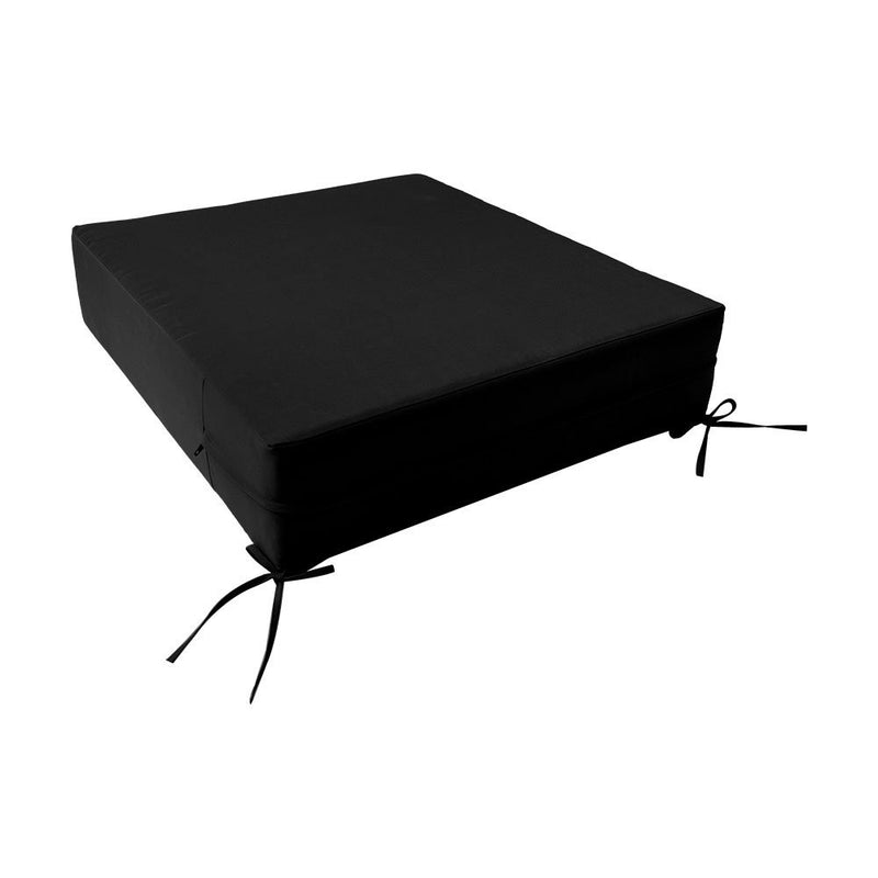 Knife Edge Small Size 23"x24"x6" Outdoor Deep Seat Cushion, Water Repellent, Patio Deep Seat Backrest Cushion Insert & Cover Set AD109
