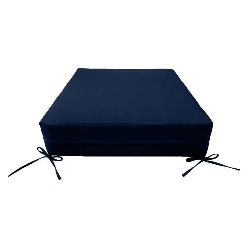 Small Size 23x24x6 Knife Edge Outdoor Deep Seat Backrest Cushion with Bolster, Water Repellent Patio Cushion Insert and Cover Set AD101